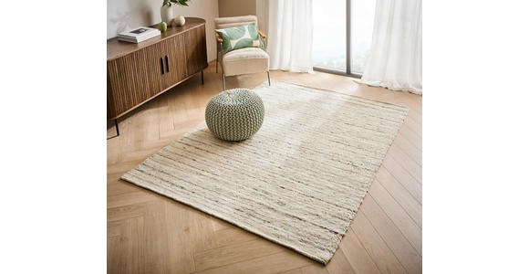 HANDWEBTEPPICH 70/130 cm Nova Creme  - Creme, KONVENTIONELL, Textil (70/130cm) - Linea Natura
