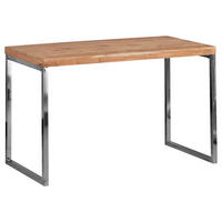 SCHREIBTISCH 120/60/76 cm  in Akaziefarben  - Chromfarben/Akaziefarben, Design, Holz/Metall (120/60/76cm) - MID.YOU