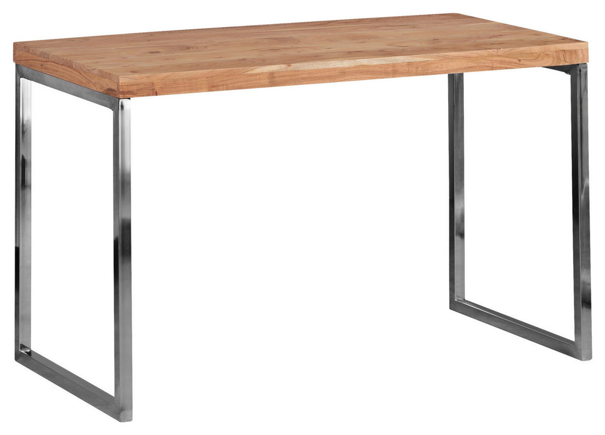 SCHREIBTISCH 120/60/76 cm  in Akaziefarben  - Chromfarben/Akaziefarben, Design, Holz/Metall (120/60/76cm) - MID.YOU