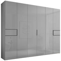 Dulap Cu Uși Rotative, 298/222/63 cm, gri deschis - gri deschis/negru, Design, sticlă/metal (298/222/63cm) - Dieter Knoll