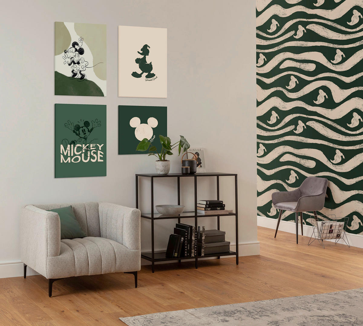 FOTOTAPETE - Naturfarben/Grün, Design, Textil (200/250cm) - Disney