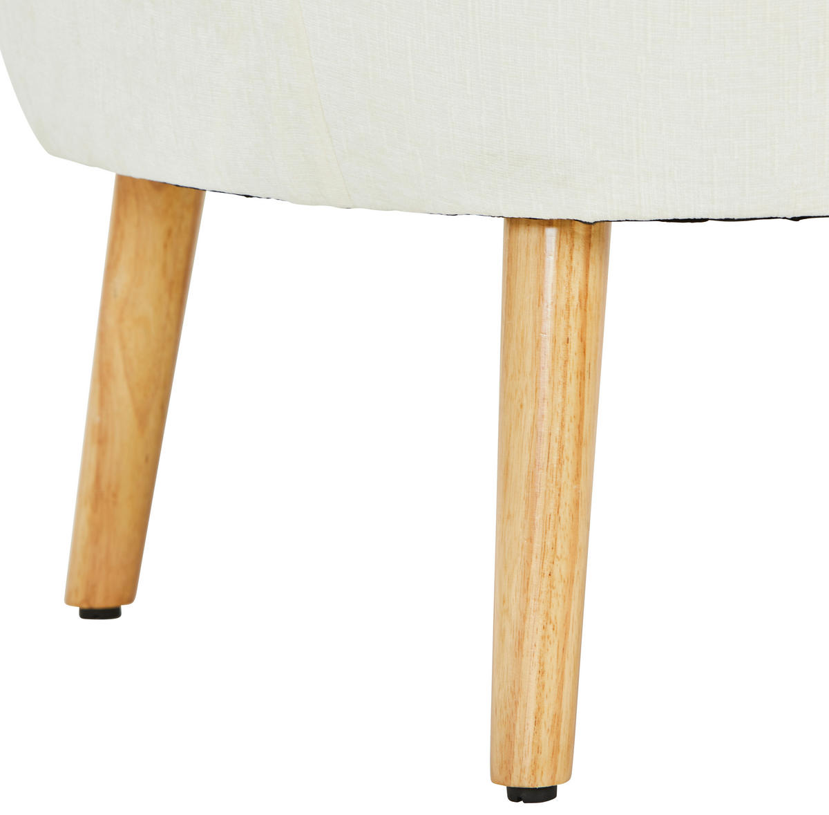 COCKTAILSESSEL Flachgewebe Creme, Ecru    - Ecru/Creme, Design, Holz/Textil (72/71/74cm) - MID.YOU