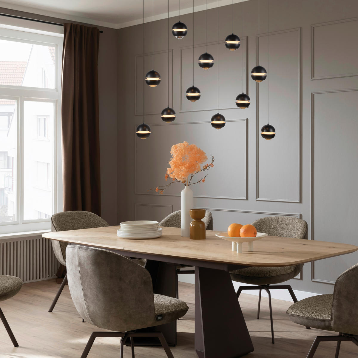 LED-PENDELLEUCHTE 114/30/220 cm  - Weiß, Design, Kunststoff/Metall (114/30/220cm) - Schöner Wohnen