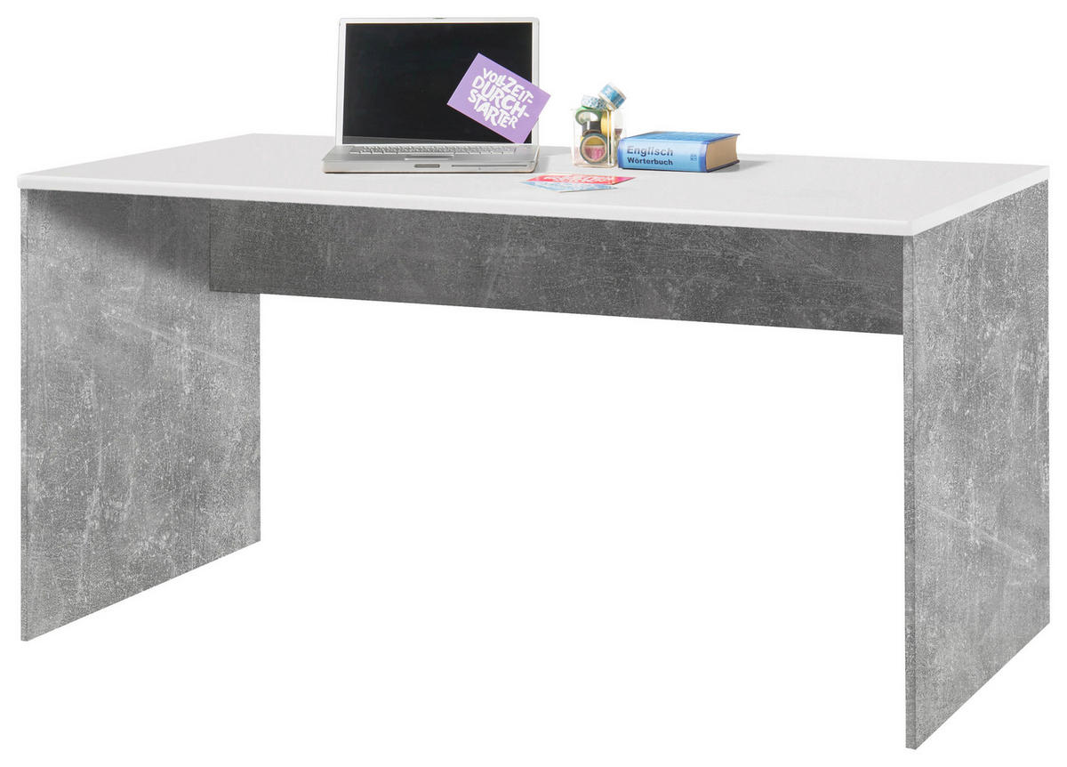 PISALNA MIZA leseni material siva  - siva, Basics, leseni material (150/75/75cm) - Carryhome