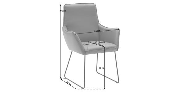 ARMLEHNSTUHL in Braun, Schwarz - Schwarz/Braun, Design, Leder/Metall (66/96/65cm) - Dieter Knoll