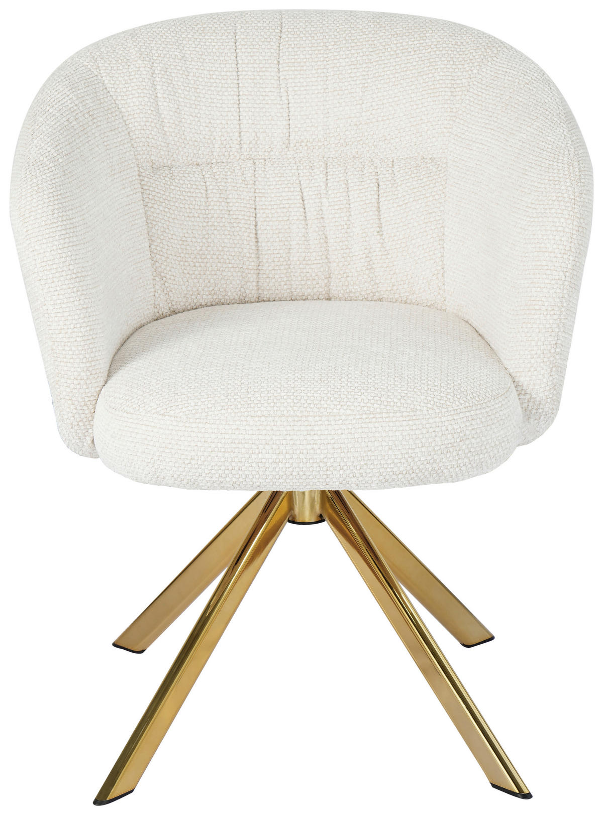 ARMLEHNSTUHL  Sitzfläche 360° drehbar Mikrofaser  Goldfarben, Beige  - Beige/Goldfarben, Design, Textil/Metall (65,5/82/61,5cm) - Hom`in