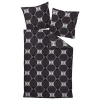 POVLEČENÍ, makosatén, antracitová, šedá, 135/200 cm  - šedá/antracitová, Design, textil (135/200cm) - Janine