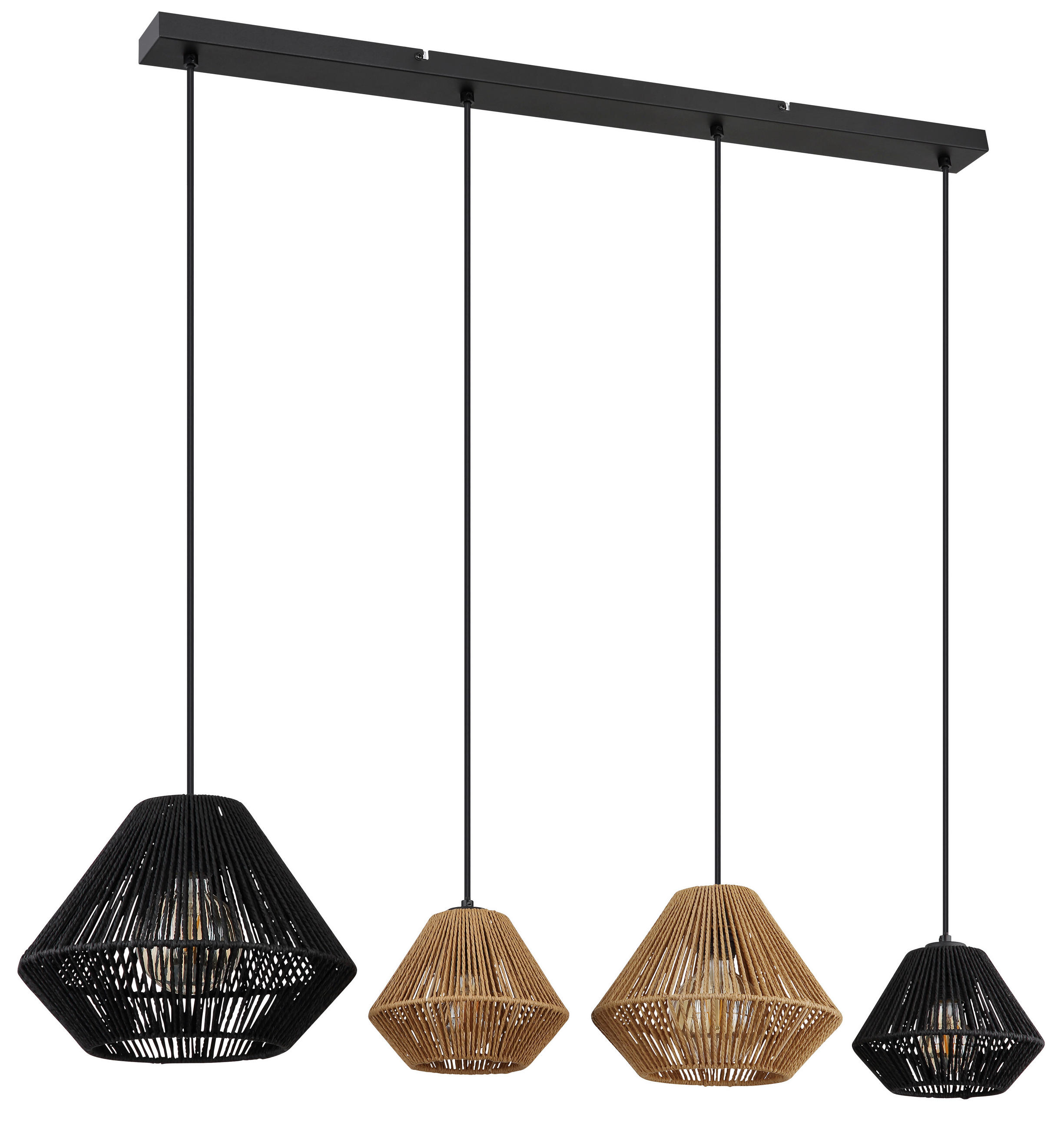 SVJETILJKA VISEĆA  - bež/crna, Natur, metal/plastika (103/30/120cm) - Globo