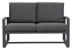 LOUNGEGARNITUR Dunkelgrau Aluminium  - Dunkelgrau, Design, Glas/Textil - Ambia Garden