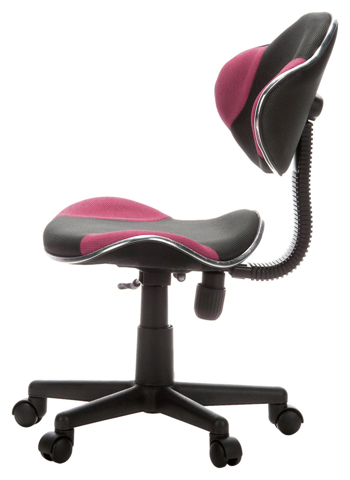 MLADINSKI VRTLJIVI STOL umetna masa siva, pink  - pink/siva, Basics, umetna masa (45/86-101/42cm) - MID.YOU