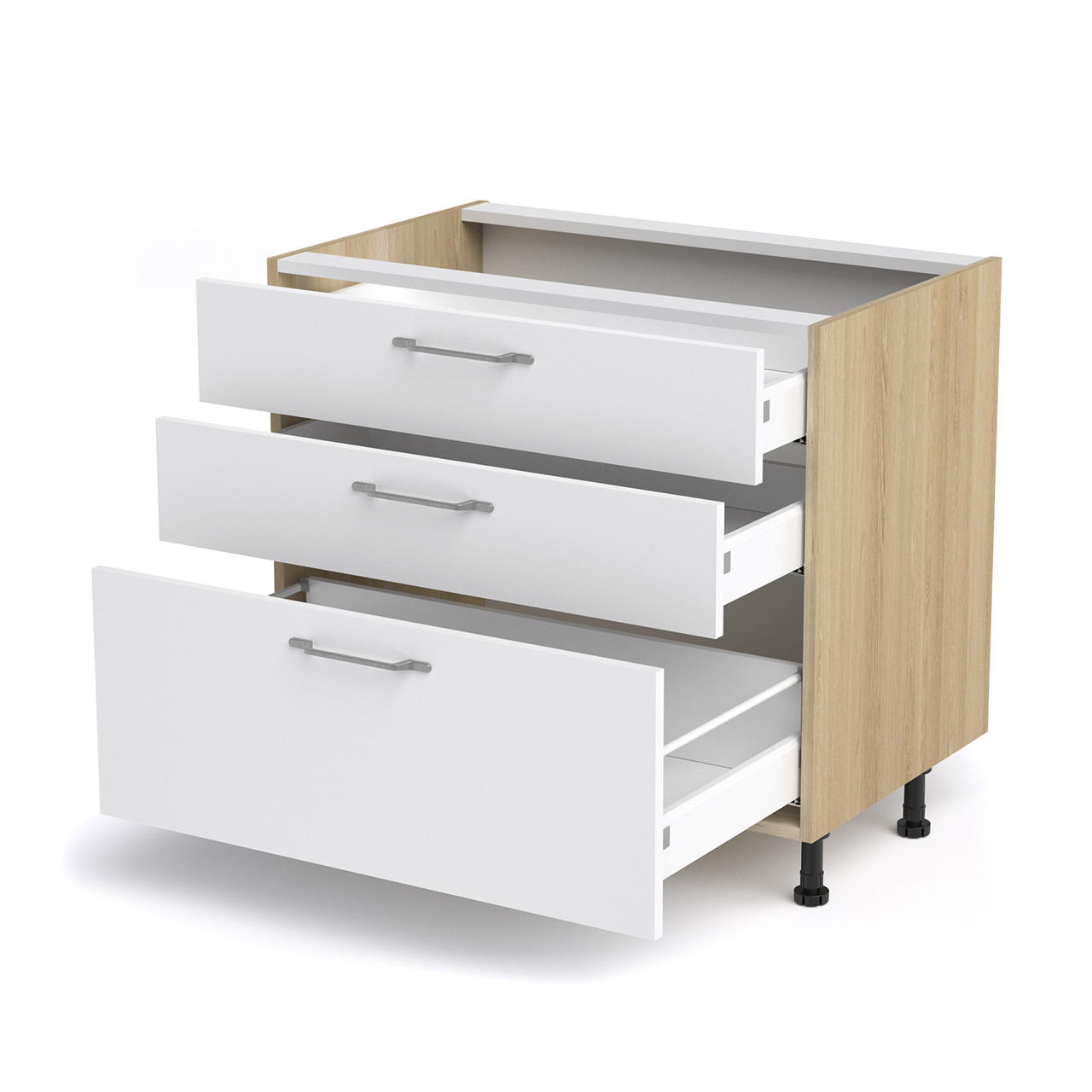 SPODNJA OMARICA S PREDALI - Basics (90/87/56cm) - Stylife