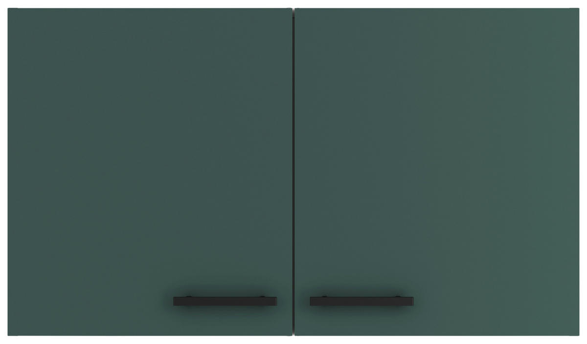 KÜCHENOBERSCHRANK 100/57,6/34,6 cm  in Anthrazit, Dunkelgrün  - Dunkelgrün/Anthrazit, Basics, Holzwerkstoff/Metall (100/57,6/34,6cm) - Optifit
