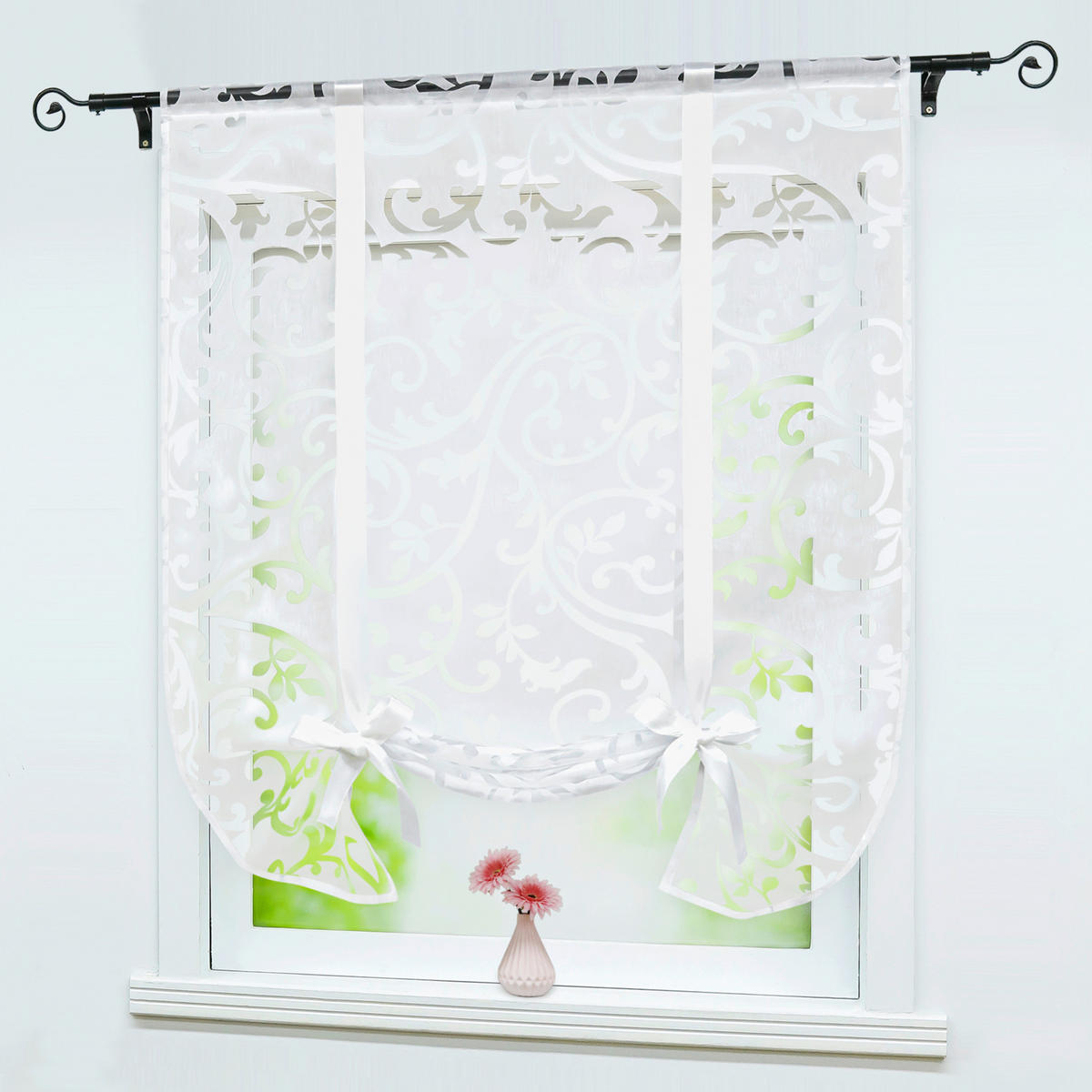 RAFFROLLO  transparent  100/140 cm    - Transparent, Basics, Textil (100/140cm)