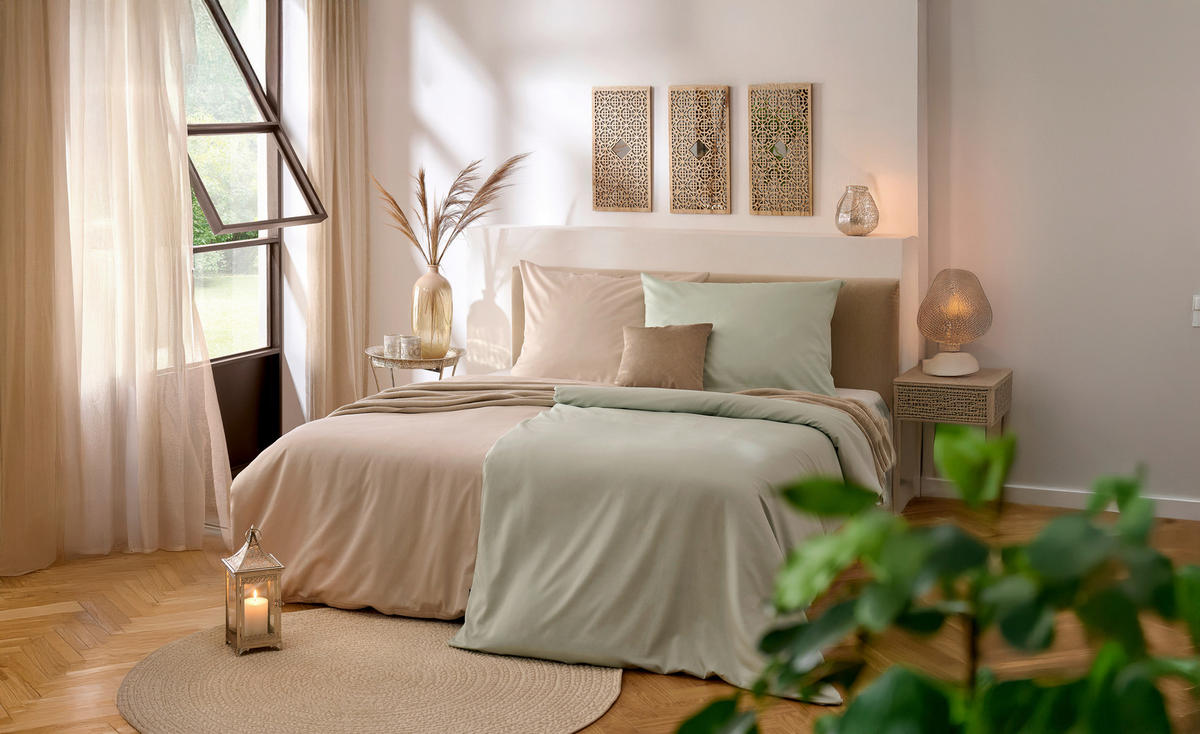 ÁGYNEMŰHUZAT-GARNITÚRA 140/200 cm  - bézs, Basics, textil (140/200cm) - Novel