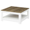 KONFERENČNÝ STOLÍK, biela, farba vlašského orecha, kompozitné drevo, 89/89/45 cm - biela/farba vlašského orecha, Design, kompozitné drevo (89/89/45cm) - Livetastic