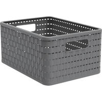 AUFBEWAHRUNGSBOX     - Schwarz, Basics, Kunststoff (23,8/16/32,8cm) - Rotho