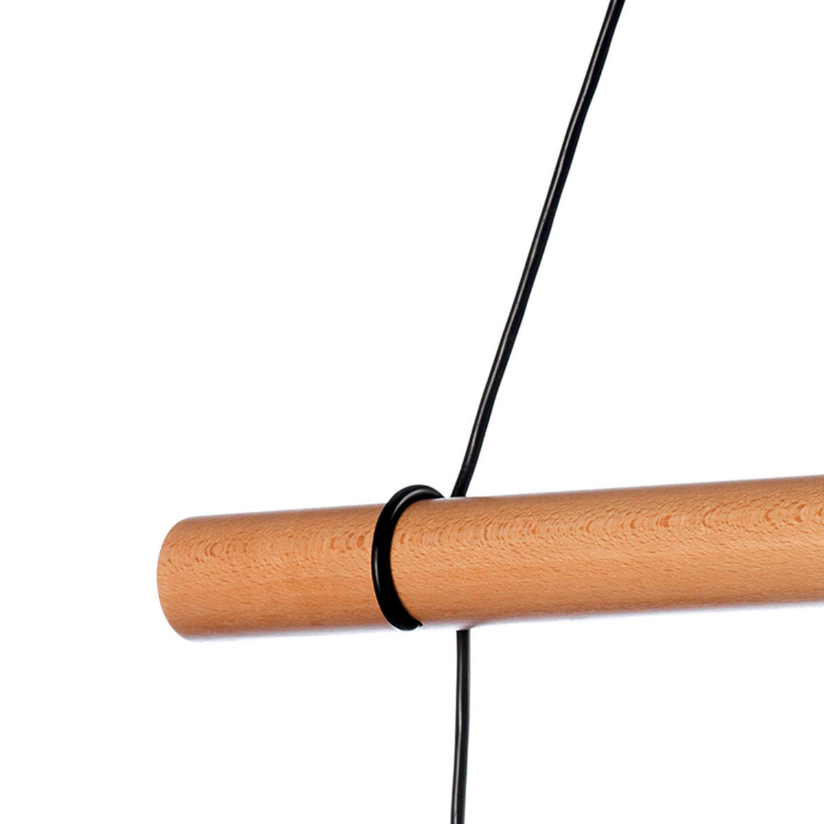 HÄNGELEUCHTE 60/24/90 cm  - Hellbraun/Schwarz, Natur, Holz/Textil (60/24/90cm)