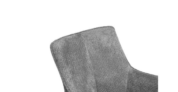 ARMLEHNSTUHL in Eisen Webstoff - Schwarz/Grau, Design, Textil/Metall (64/88/60cm) - Novel