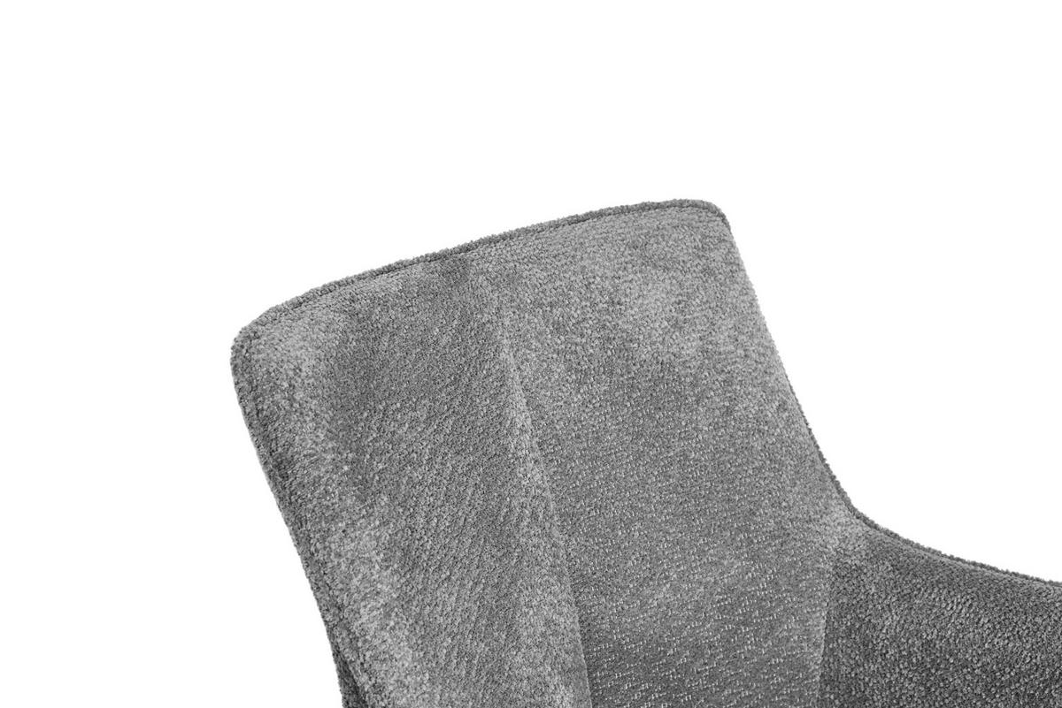 ARMLEHNSTUHL  in Eisen Webstoff  - Schwarz/Grau, Design, Textil/Metall (64/88/60cm) - Novel