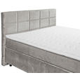 BOXSPRINGBETT 180/200 cm,  in Hellgrau  - Hellgrau/Schwarz, Design, Holzwerkstoff/Kunststoff (180/200cm) - Xora