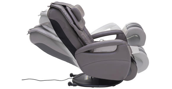 MASSAGESESSEL Kombination Echtleder/Lederlook Schlammfarben    - Schlammfarben, Design, Leder (80/117/114cm) - Cantus