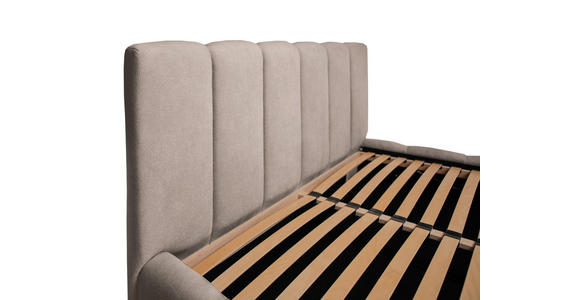 POLSTERBETT Lattenrost, Bettkasten Beige 180/200 cm  - Beige/Schwarz, KONVENTIONELL, Holz/Kunststoff (180/200cm) - Carryhome