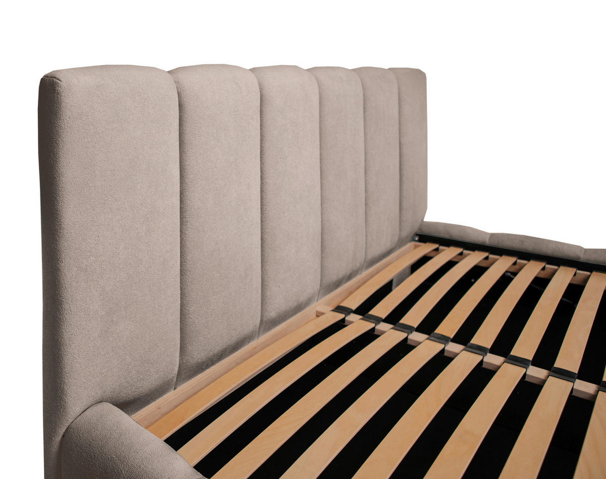 POLSTERBETT 160/200 cm  in Beige  - Beige/Schwarz, Konventionell, Holz/Kunststoff (160/200cm) - Carryhome