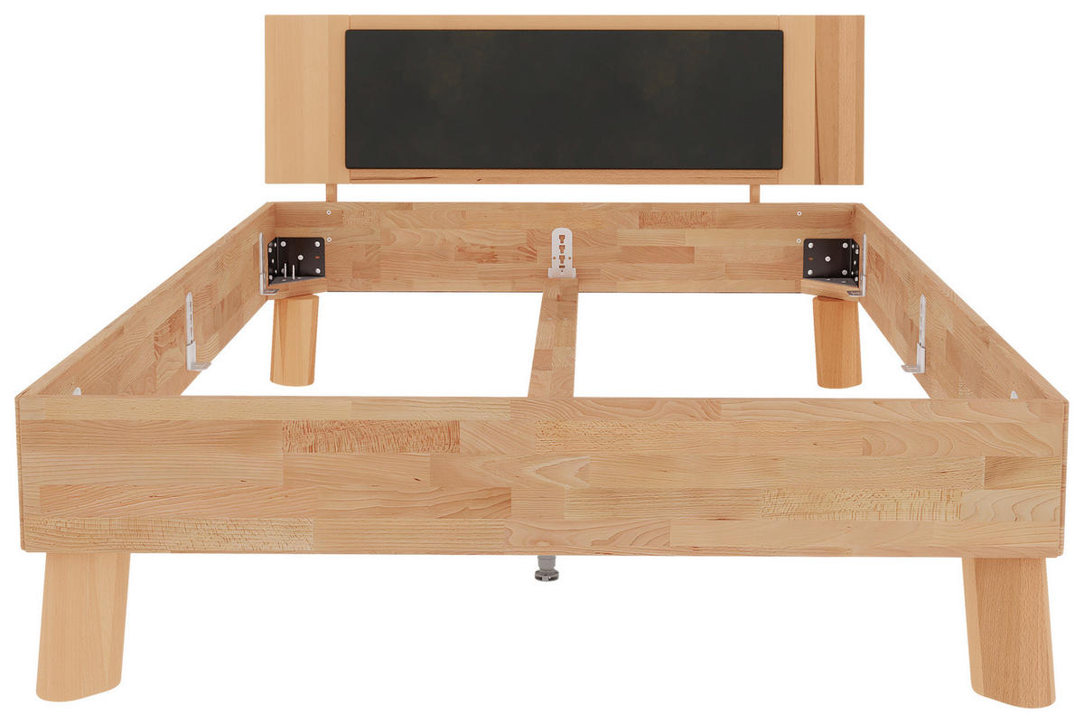 BETT - Naturfarben/Kernbuche, MODERN, Holz (140/200cm) - MID.YOU
