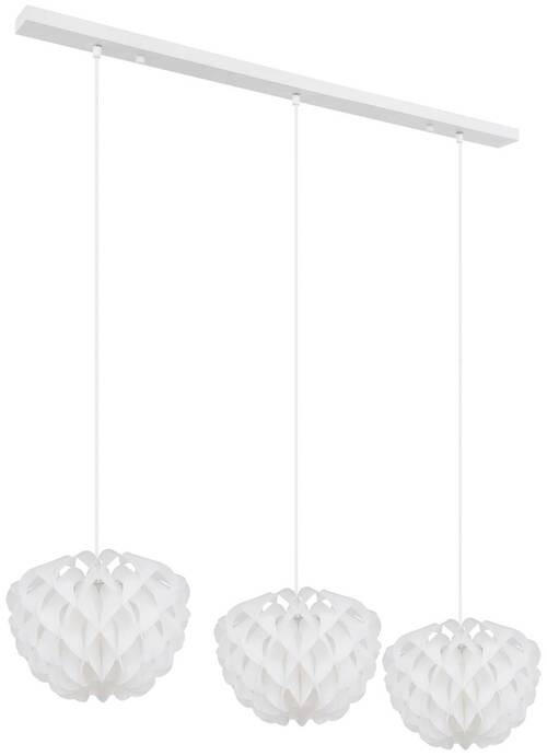 HÄNGELEUCHTE 101/26/120 cm   - Weiß, Basics, Kunststoff/Metall (101/26/120cm) - Globo