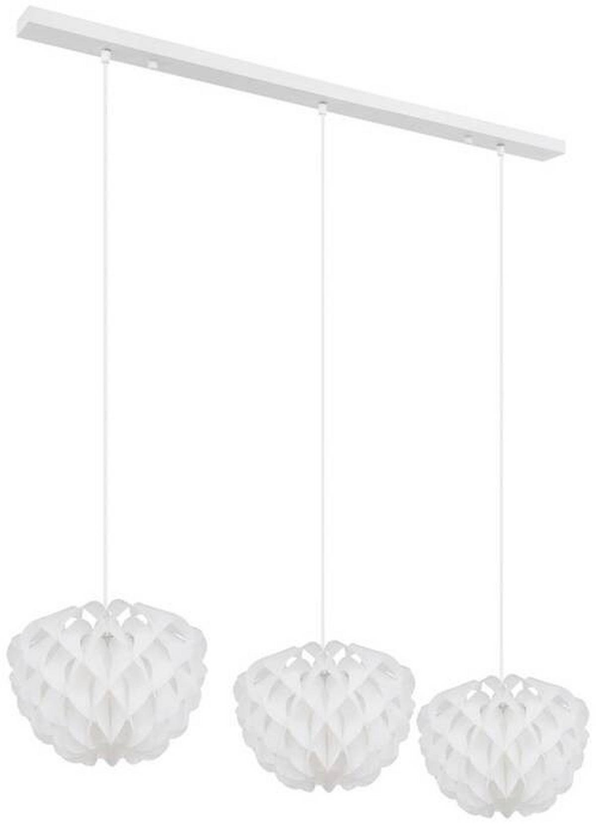 HÄNGELEUCHTE 101/26/120 cm   - Weiß, Basics, Kunststoff/Metall (101/26/120cm) - Globo