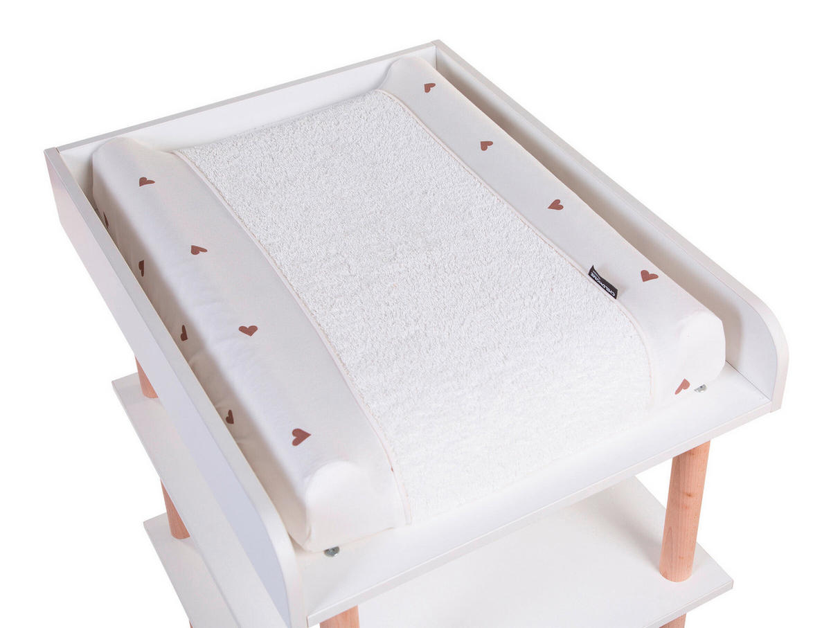 WICKELTISCH Weiß, Buchefarben  - Buchefarben/Weiß, KONVENTIONELL, Holz/Kunststoff (61/83/13cm) - Childhome