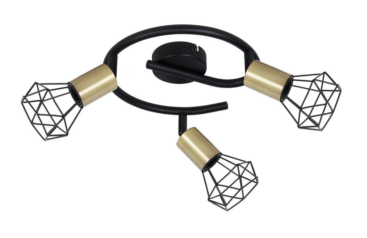 STRAHLER 23/20 cm   - Messingfarben/Schwarz, KONVENTIONELL, Metall (23/20cm) - Marama