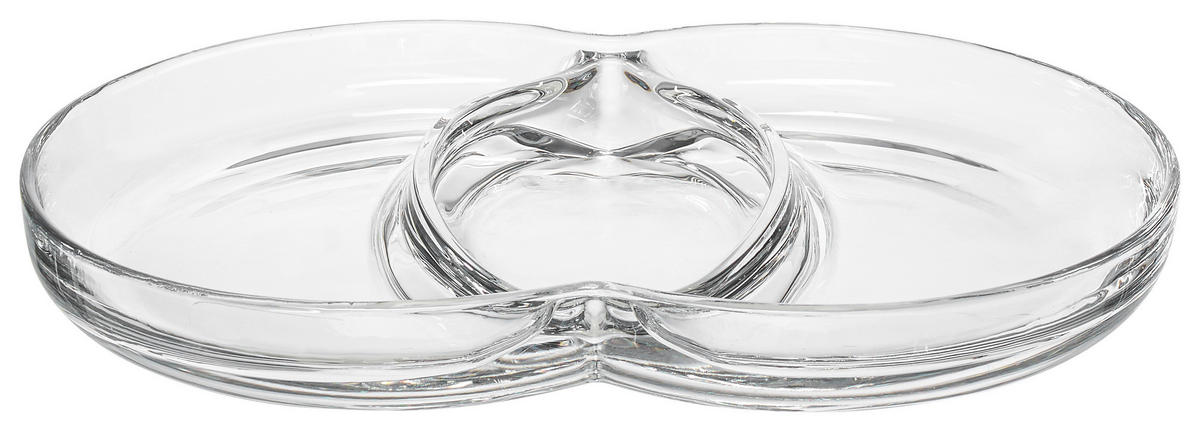 MISKA NA SNACKY, sklo, 27/18/3,50 cm - průhledné, Design, sklo (27/18/3,50cm) - Leonardo