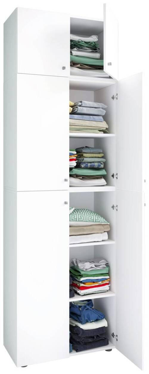 KLEIDERSCHRANK in Weiss  - Weiss/Grau, Modern, Holzwerkstoff/Kunststoff (70/223/39cm) - MID.YOU