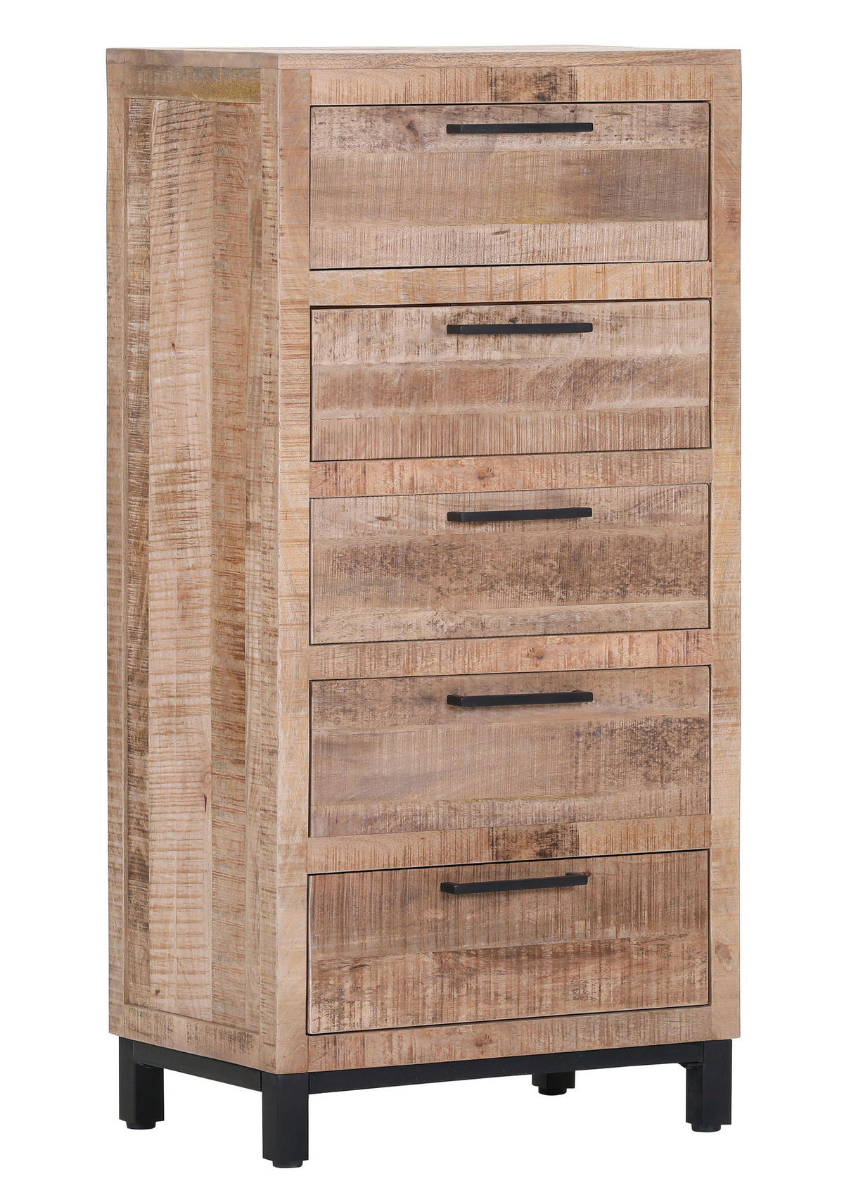KOMMODE RIO  in 50/120/40 cm  - Schwarz/Naturfarben, Design, Holz/Metall (50/120/40cm) - Landscape