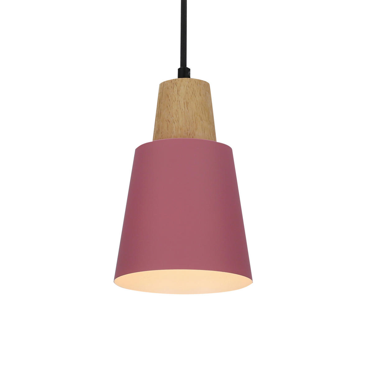 PENDELLEUCHTE 13/13/80 cm  - Pink/Schwarz, Trend, Metall (13/13/80cm)