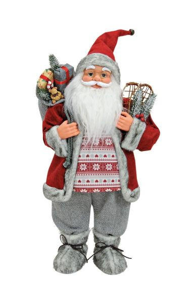 WEIHNACHTSMANN  - Rot, Basics, Kunststoff/Textil (60cm) - X-Mas