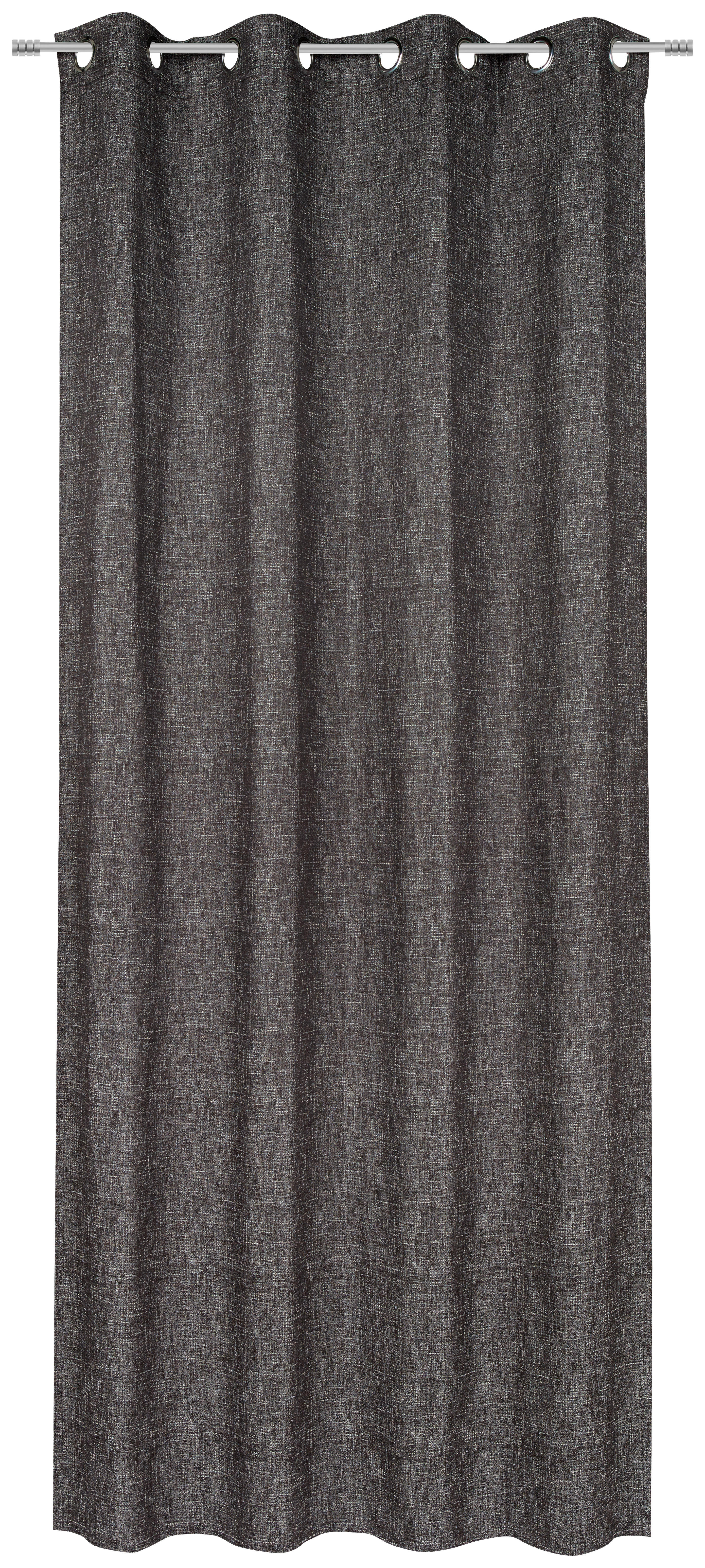 ÖSENSCHAL Gent blickdicht 135/250 cm   - Schwarz/Braun, Design, Textil (135/250cm) - Ambiente