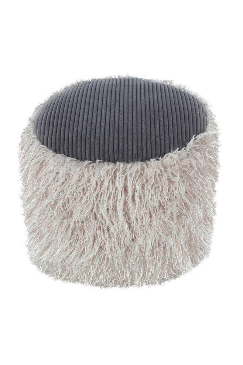 POUF 45/38/45 cm  - Hellgrau, Basics, Kunststoff (45/38/45cm) - Kayoom