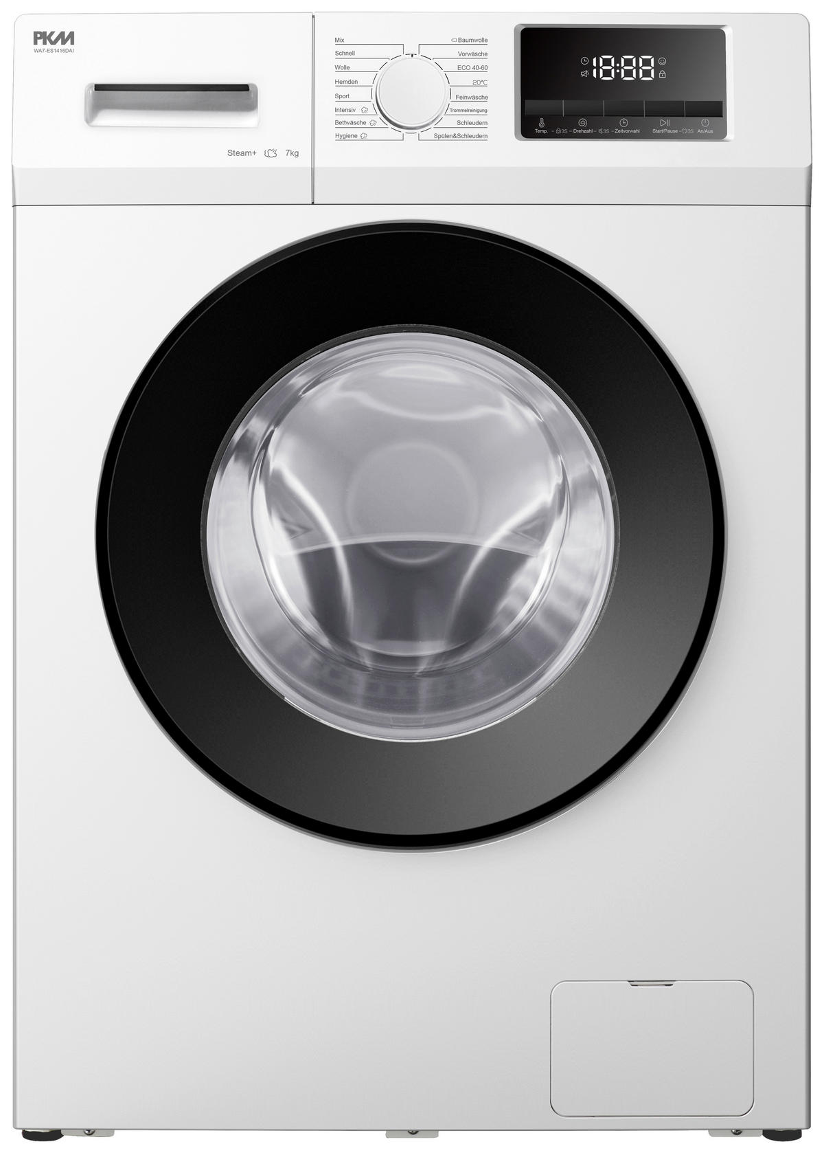 WASCHMASCHINE WA7-ES1416DAI   - Weiss, Trend, Glas/Kunststoff (59,5/85/49,5cm) - PKM