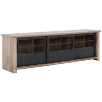 LOWBOARD  in 193/60/45 cm  - Eichefarben/Anthrazit, MODERN, Holzwerkstoff/Kunststoff (193/60/45cm) - Hom`in