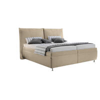 POLSTERBETT 200/200 cm  in Beige  - Weiss/Beige, Konventionell, Holz/Textil (200/200cm) - Dieter Knoll
