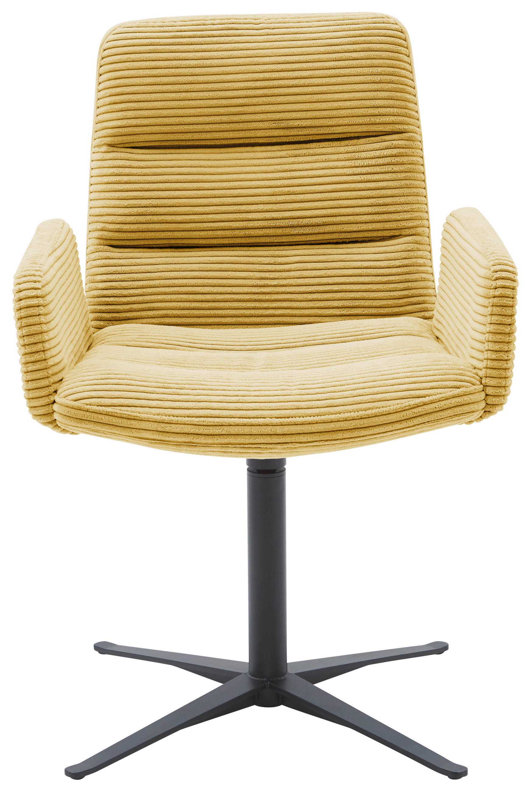 ARMLEHNSTUHL  in Cord  - Gelb/Schwarz, Design, Textil/Metall (61/88/66cm) - Dieter Knoll