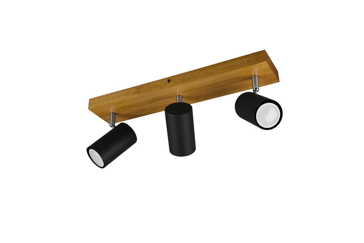 STRAHLER - Schwarz, Design, Holz/Metall (44/16/9cm) - Trio Leuchten