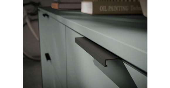 SIDEBOARD in 135/90/40 cm - Salbeigrün/Schwarz, Basics, Holzwerkstoff/Kunststoff (135/90/40cm) - Carryhome