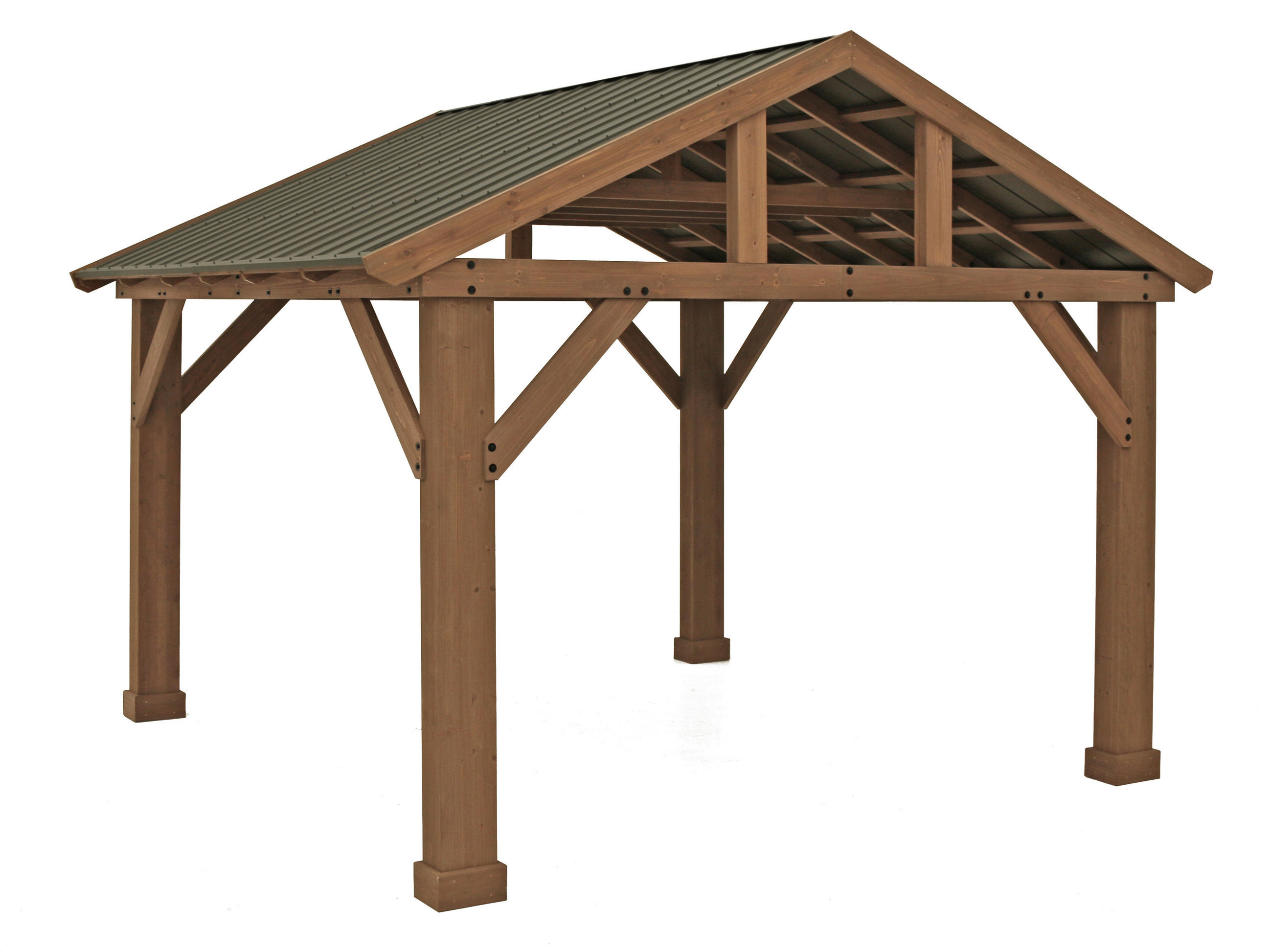 PAVILLON 366/330/427 cm   - Naturfarben, Basics, Holz/Metall (366/330/427cm)