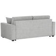 SCHLAFSOFA Webstoff Hellgrau  - Hellgrau/Schwarz, Design, Kunststoff/Textil (205/83/100cm) - Xora