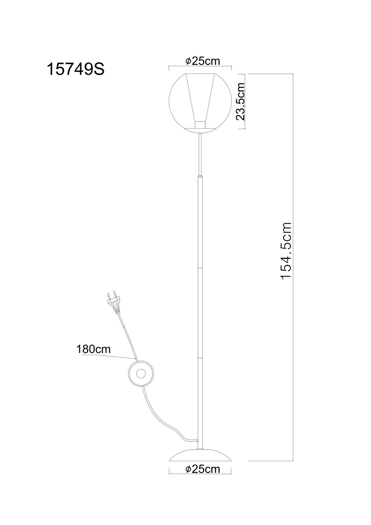 STOJACÍ LAMPA, 25/154,5 cm  - Basics (25/154,5cm) - Globo