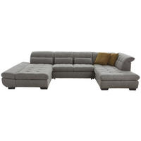 SEDEŽNA GARNITURA, mikrovlakna modra, siva  - modra/črna, Design, kovina/tekstil (204/350/211cm) - Xora