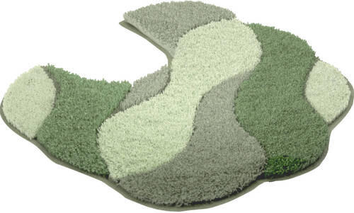 WC PREDLOŽKA, 50/55 cm - zelená, Basics, textil/plast (50/55cm) - Grund